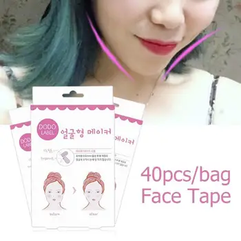 

40pcs/Set Face Lift Stickers Makeup Face Chin Lift Tools Thin Face-lifting Invisible Medical Tape Wrinkle Removal Patch V Shape