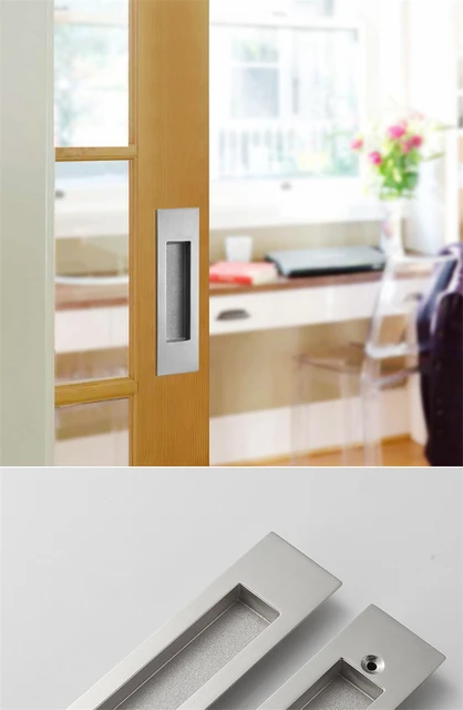 Poignée de porte Invisible en alliage de Zinc, intégrée, paire de poignées  pour portes coulissantes et meubles en bois - AliExpress