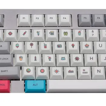 

DSA Profile Personality 22 Keyboard Keycap Dye Sublimation PBT Key Cap Hat for PC Computer Notebook Use Supplies 634A