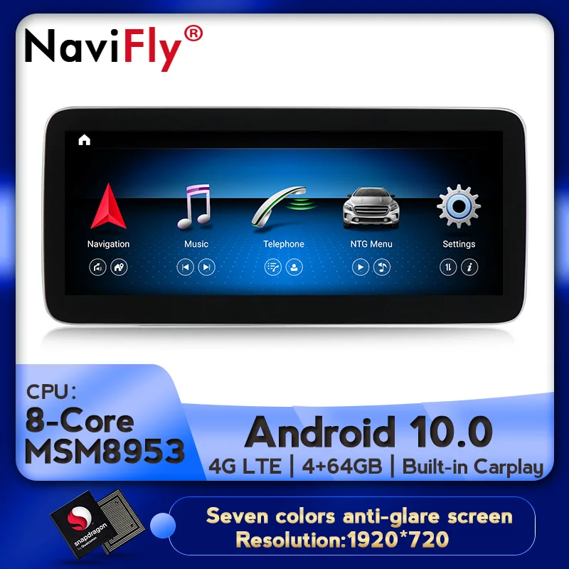 Android 10 4+64G Car dvd radio multimedia Player GPS Navi For Mercedes Benz A GLA Class W117 X117 X156 2013 2014 2015 2016 2017 |