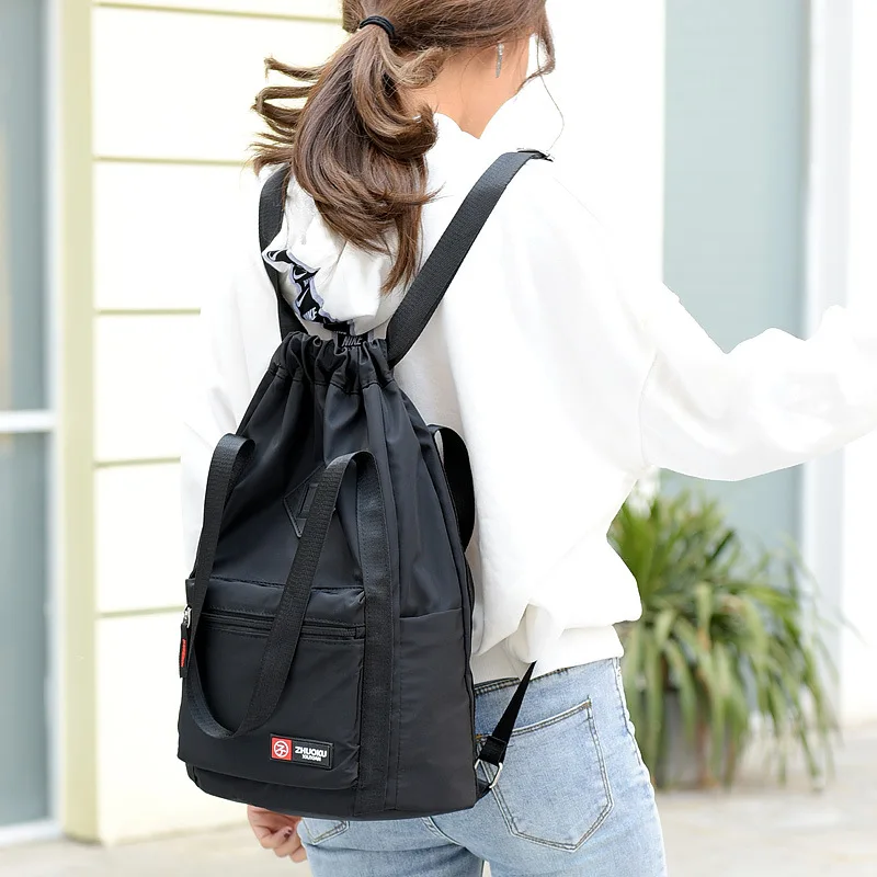 

CHIBAO New Style Nylon Backpack Women's Casual Waterproof Women's Drawstring Top Drawstring Crossbody Bag