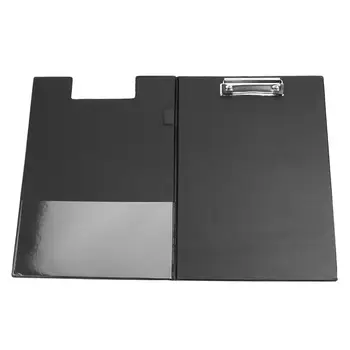 

A4 Clipboard Foolscap Fold-Over Office Document Holder Filing Clip Board, Black Quantity:1