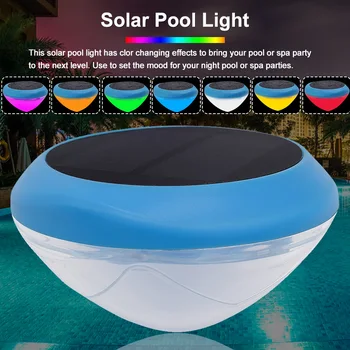

Home Garden Led Yard Underwater Color Change Pool Light Floating Lamp Tub Fish Tank Solar Powered Outdoor Lighting Pond