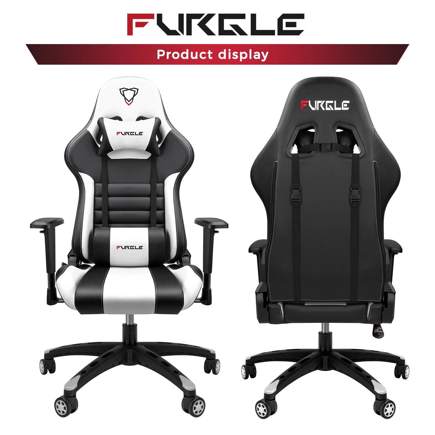 Furgle Gaming Chair White Computer Chair With Leather Boss Chair Office Chair Furniture Wcg Game Chairs Desk Chair Racing Chair