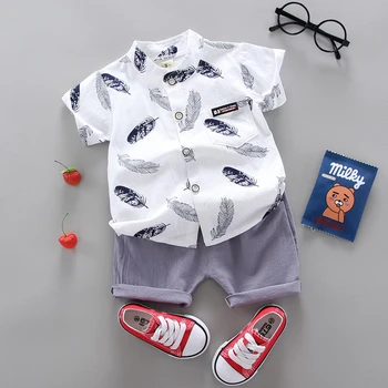 

Boy Clothing Casual Baby Girl's Summer Clothes Set Sports Shirt+ Shorts Suits Clothes Cotton Products Kids Clothes