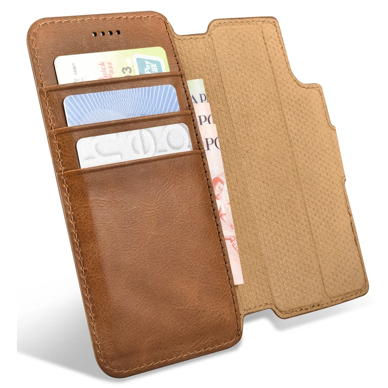 For iPhone X XR Split Flip Case iPhone 7 8 Multifunction 2 in 1 Wallet Leather Case Business Stand Smart Cover for Apple XS Max