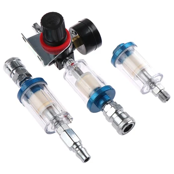 

1/4" Water Oil Separator Inline Air Hose Filter Moisture Trap Pneumatic Tool Parts For Compressor Spray Paint Gun
