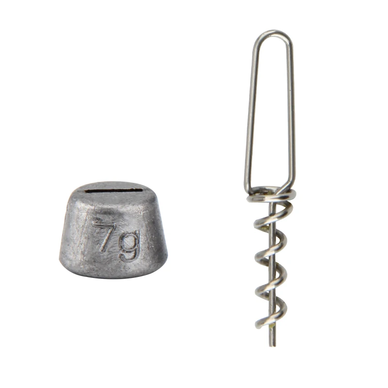 2pcs 45mm 7g(Lead) Многофункциональная винтовая система для такелажа больших размеров из мягкого пластика, рыболовный разъем для таргетирования по-настоящему гигантской рыбы - Цвет: 2pcs 45mm 7g(Lead)