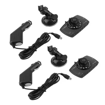 

2pcs Professional LED Car DVR Camera Dash Cam Video 2.3 Inch LCD Display G-Sensor Night Vision Vehicle Camera Recorder