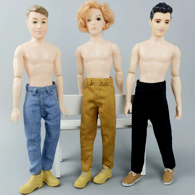 Fashion 1/6 Boy Doll Clothes For Ken Doll Outfits Coat Denim Trousers Pants Toys