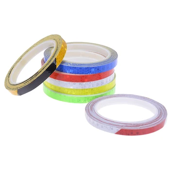 

8m Bike Reflective Stickers Adhesive Tape MTB Car Motorcycle Reflector Security Wheel Rim Decal Safety Decor Sticker Accessories