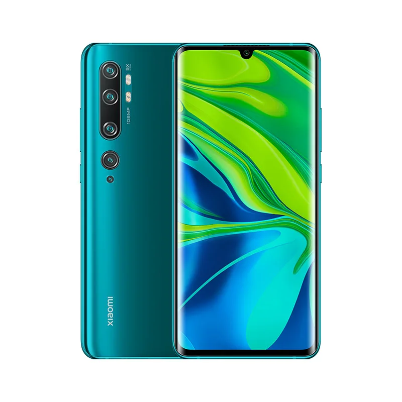 Green Глобальная версия Xiaomi Mi Note 10 Pro 8GB 256GB 108MP Penta camera Smartphone 5260mAh батарея 10x оптический двойной изогнутый экран - Цвет: Green