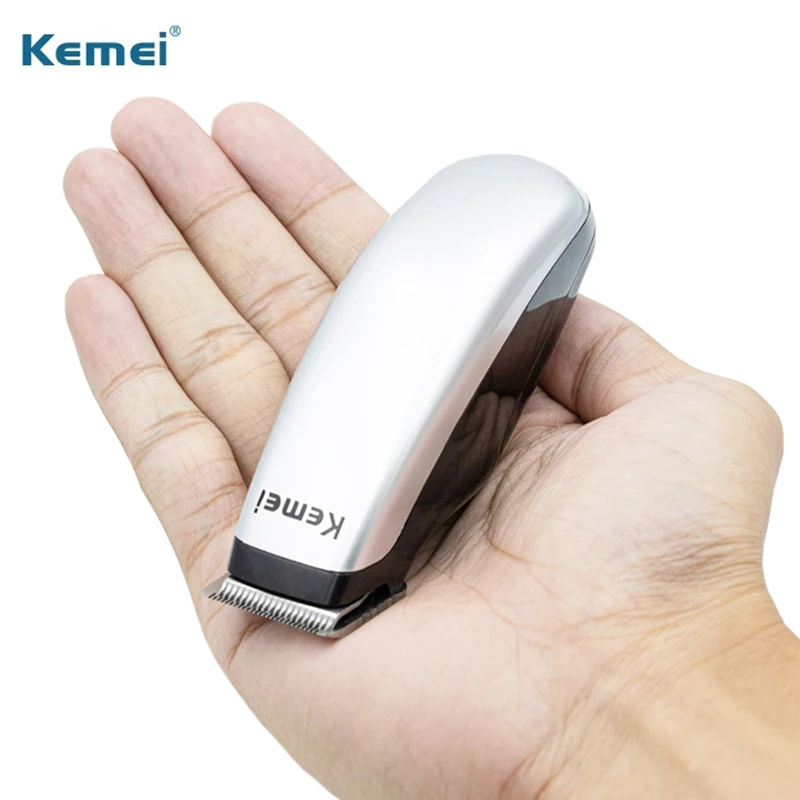 Kemei-Mini Afeitadora eléctrica portátil para hombre, maquinilla de afeitar Máquina para cortar cabello Barba, 3 peines