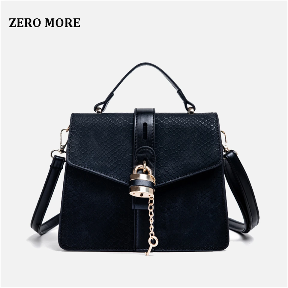 

Fashion Flap Snake Pattern Crossbody bag 2019 High Quality Leather Women's Designer Handbag Lock Chain Shoulder Messenger Bag