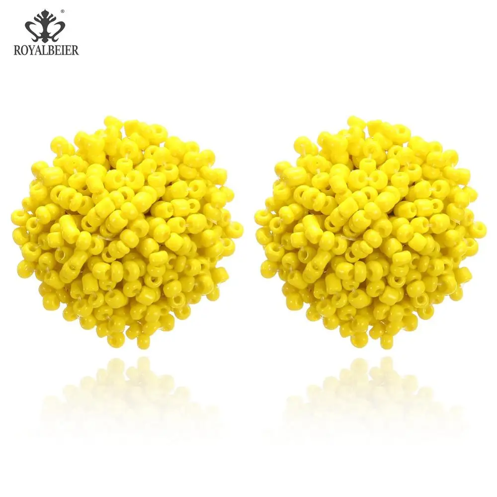 Bohemia Earrings ROYALBEIER Дизайн Свадебные Украшения Корейский Падение Мотаться Серьги для Женщин Серьги Листьев Кулон Boho Ювелирные - Окраска металла: Bohemia Earrings
