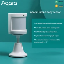 Умный датчик движения человеческого тела Aqara ZigBee, система охранной сигнализации для дома, миниатюрный беспроводной детектор движения PIR для...