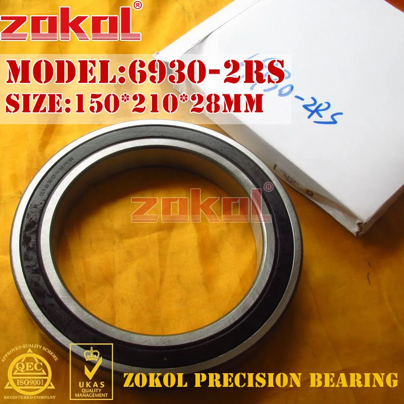 ZOKOL 6930 6932 6934 6936 6938 6940 2RS Thin Deep Groove Ball Bearing High Precision
