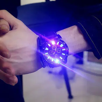 

Fashion Glow In Dark Watch With Flashing Lights Silicone Luminous High Quality Watch