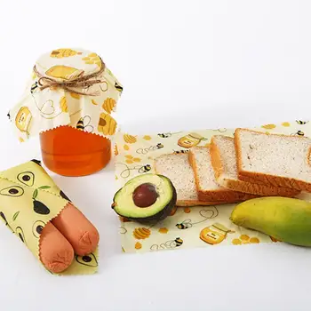 

Reusable Beeswax Fresh-keeping Packaging Sealed Food Packaging Film Vacuum Food Storage Beeswax Fresh Cloth Kitchen Tools