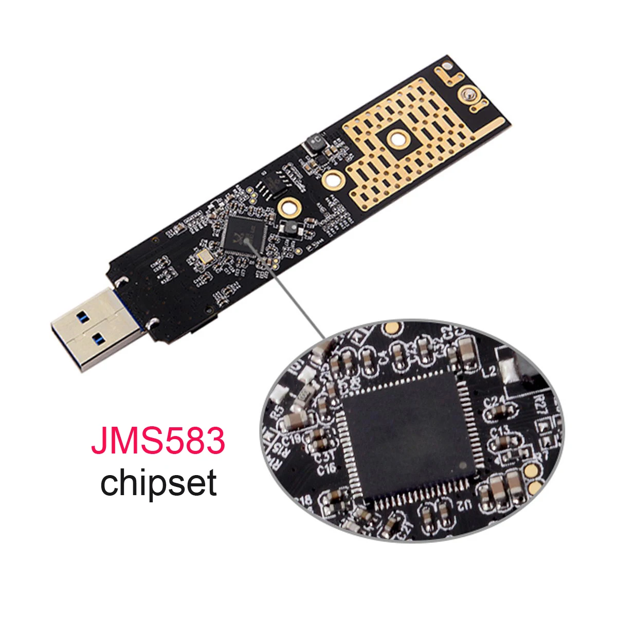CY USB 3.0-NVME M-Ű M.2 NGFF SSD ܺ PCBA ȯ  JMS583 Ĩ (̽ )