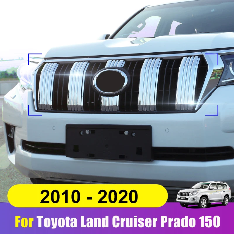 Для Toyota Land Cruiser Prado FJ150 2018 2019 2020 АБС хромированная Защитная панель для переднего