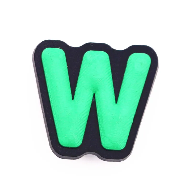 Single Sale 1Pcs Shoe Charms Decoration 26 English Letters Free Combination Shoe Accessories for croc jibz Kid's Party X-mas