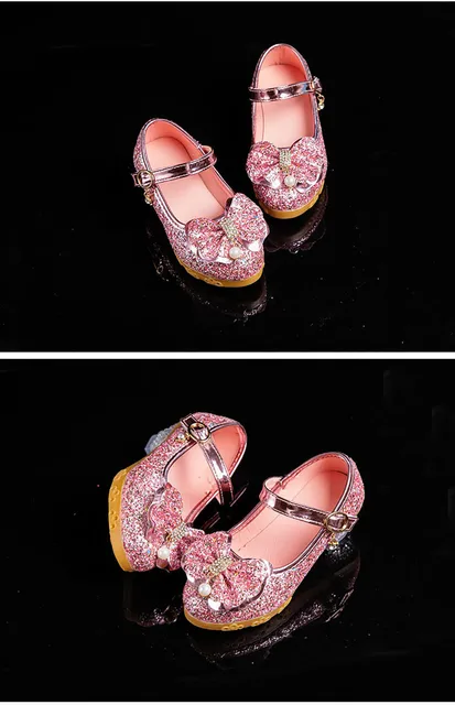 Disney La Reine Des Neiges Elsa Enfants Chaussures à Talons Hauts Pour Les Filles Dessin Animé En Cuir Enfants Chaussures Princesse Chaussures Fille Sandales Robe Reine Des Neiges