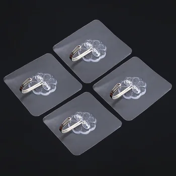 

Wholesale Lots 200pcs Decorative Hooks Transparent Strong Suction Hooks for Kitchen and Bathroom