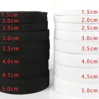 5Yard/lot 0.6-5 centimetri Bianco Nero Fascia Elastica Spandex Cinghia In Poliestere Elastico Fasce Per I Vestiti di Cucito FAI Da TE accessori di abbigliamento