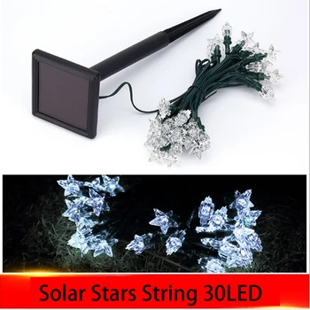 

LED Solar String Light 30LEDS Solar Star String Fairy Light Outdoor Garden Christmas Party Decoration White Solar Lights