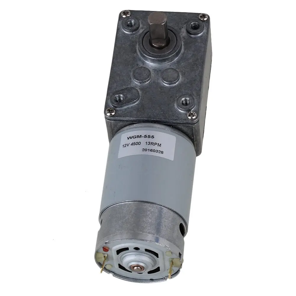 

13 RPM Right Angle High Torque Turbo 12V Electric Worm Geared DC Motor with Metal Output Shaft