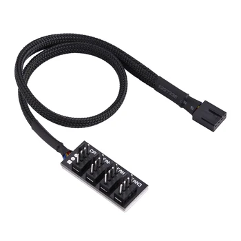 

4-Pin Power Cable Multi Splitter Connector Cable Adapter​​ Computer CPU/Case Fan 4-Pin Power Cable Support PWM Function Speed