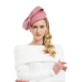 

Lawliet Teardrop Womens 1940s Vintage Look Wool Felt Fascinator Hat Bow Detail Tam Beret Casque Cocktail Hat A568