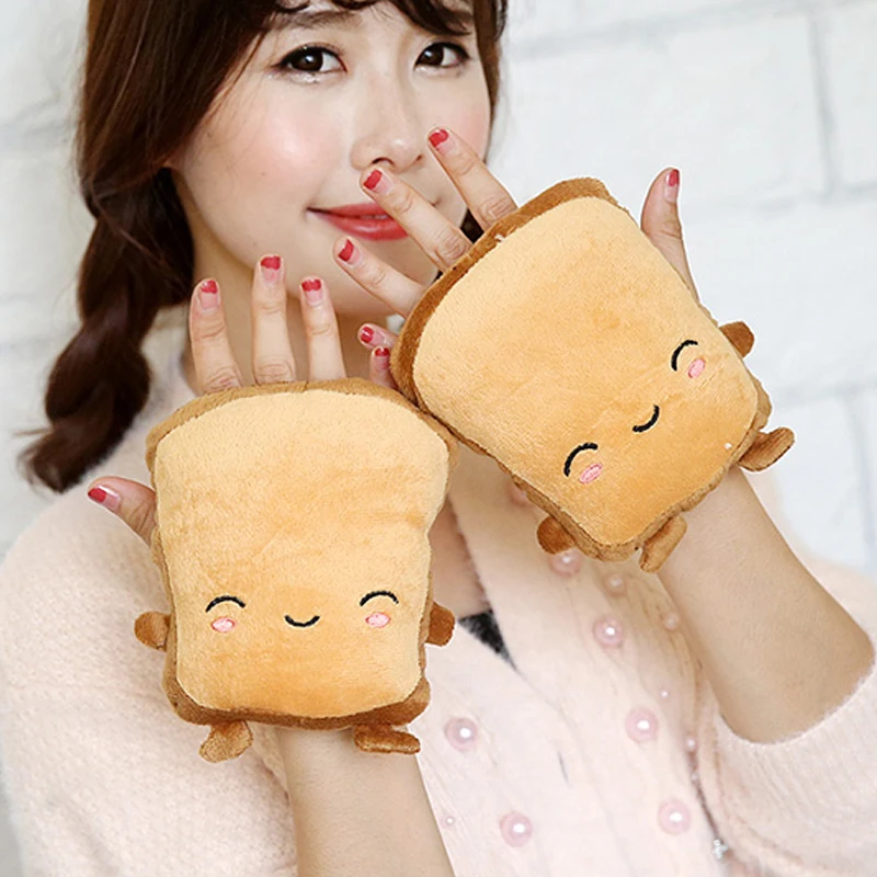 2 шт милые 5 в 2 стиля с подогревом перчатки с подогревом милые перчатки электрические зимние перчатки подарок USB мощность рабочая дышащая компьютер