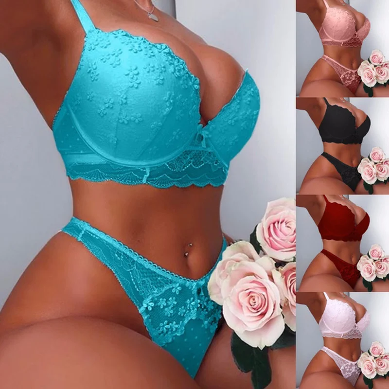 Sexy Lingerie Bra set Women Lace Bras and Panties Lingere Set Female
