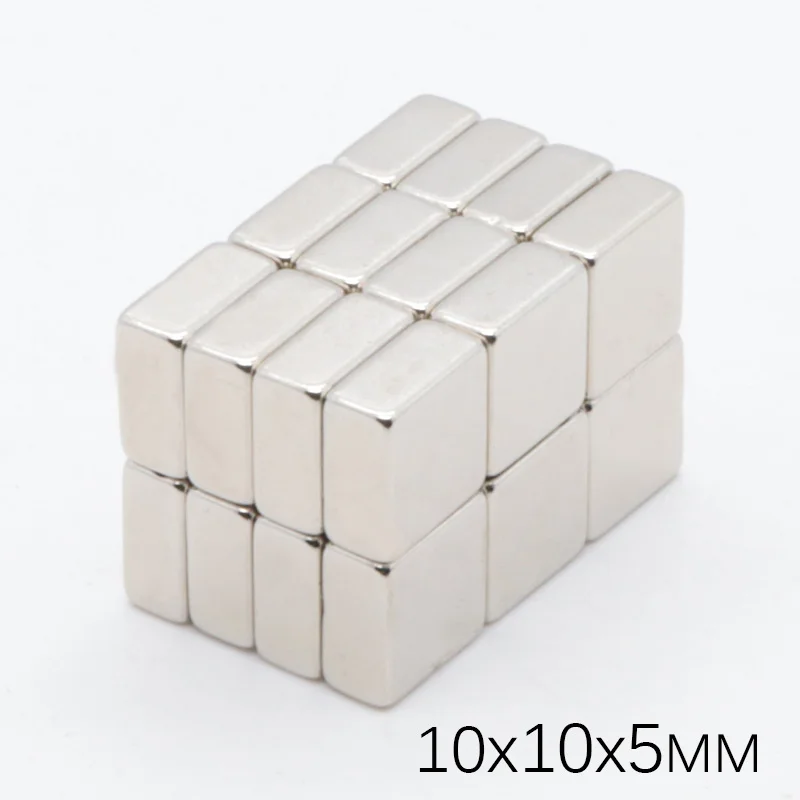 50 шт 10x10x5 мм, неодимовый магнит постоянный N35 маленький бак Cube супер сильный, мощный Магнитная магниты DIY головоломки NdFeB