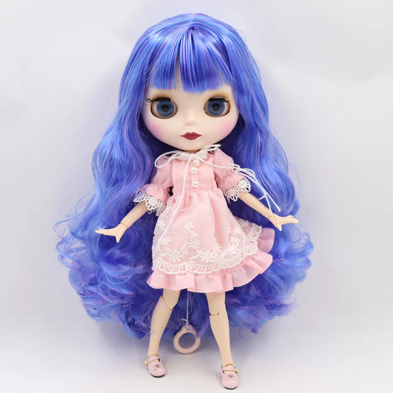 ICY Fortune Days factory blyth кукла Новинка матовое лицо белая кожа 1/6 шарнирный светильник для тела Розовый микс Voilet волосы DIY sd Подарочная игрушка