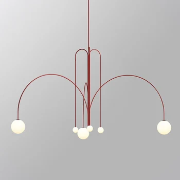 

Nordic minimalist LED Chandelier living room Novelty Iron Hanging lighting fixture creative cafe Dining room Pendant lamp