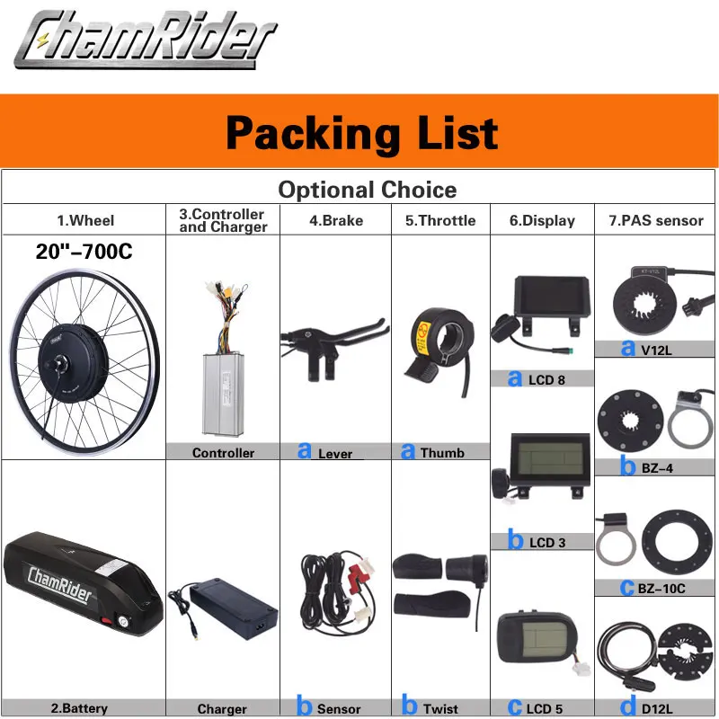 US $617.33 Free Shipping 1500W Ebike Electric Bike Conversion kit Driect Drive Motor MXUS 48V 52V 13AH 17AH Hailong Battery LCD