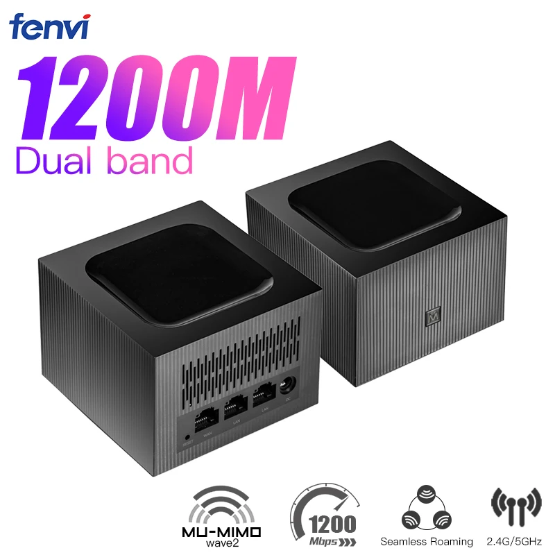 Fenvi AC1200 Whole Home Mesh Wireless WiFi System 2.4G/5.0GHz Wi-Fi Wireless Router High Speed Wireless Bridge Repeater PK MW6 best wifi router extender