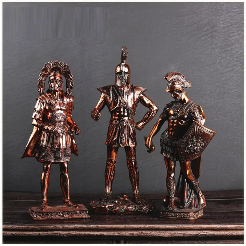 Greek Mythology Figure Art Sculpture Fortune Goddess Poseidon Zeus David Sparta Figurine Resin Crafts Decorations For Home R3734