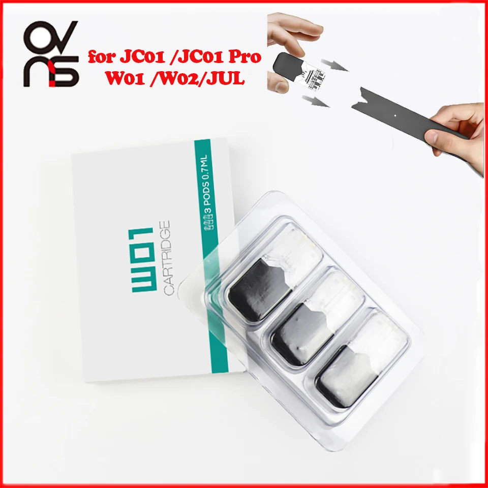 3 шт./упак. Rofvape OVNS W01 W02 JC01 Pro Запасной картридж 1 8 Ом 0 7 мл емкость Eliquid Pod Июль Набор