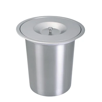 

Desktop stealth 8L Higt Quality Built-in Trash Can Kitchen Waste bin Stainless Steel Dustbin With Lid Garbage Bins plastic bin