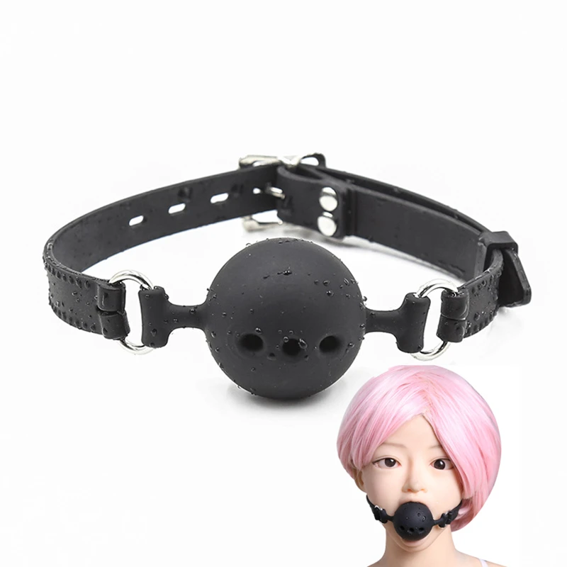  3 Sizes Soft Safety Silicone Open Mouth Gag Ball Bdsm Bondage Slave Ball Gag Erotic Sex Toys For Woman Couples Adult Sex Games 