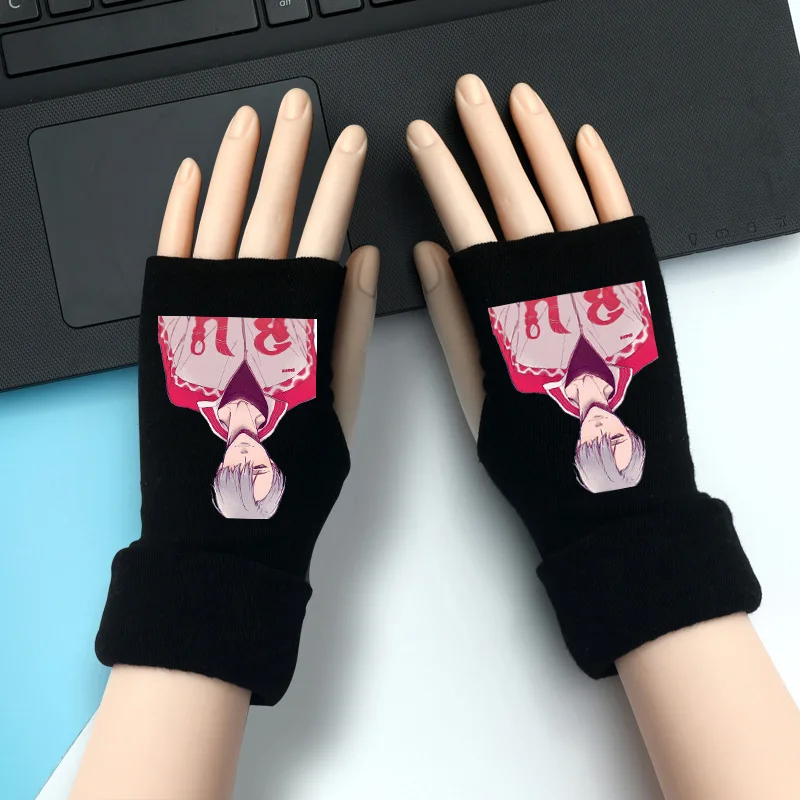 Yuri on Ice, кацуки, Victor, плисецкий, вязаные перчатки, хлопковые, теплые, на половину пальца, на запястье, варежки, модные, для косплея, реквизит, аксессуар, зима