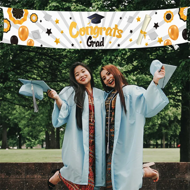 

3 * 0.5M Graduation Celebration Banner Student School Graduation Celebration Decoration Supplies Birthday Party Party Banner