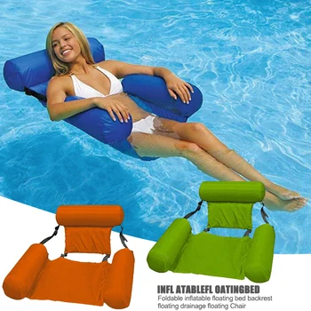 

Water Hammock Recliner Swimming Pool Inflatable Mat Floating Bed Chair Foldable Summer Swimming Air Mattress Sleeping Cushion