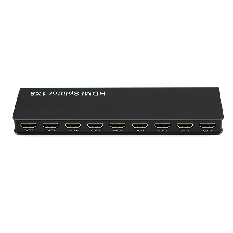 HDMI сплиттер конвертер 8 портов 1 в 8 выход 1x8 HDMI сплиттер аудио видео 1080P для HD HDTV 3D DVD Бесплатная доставка