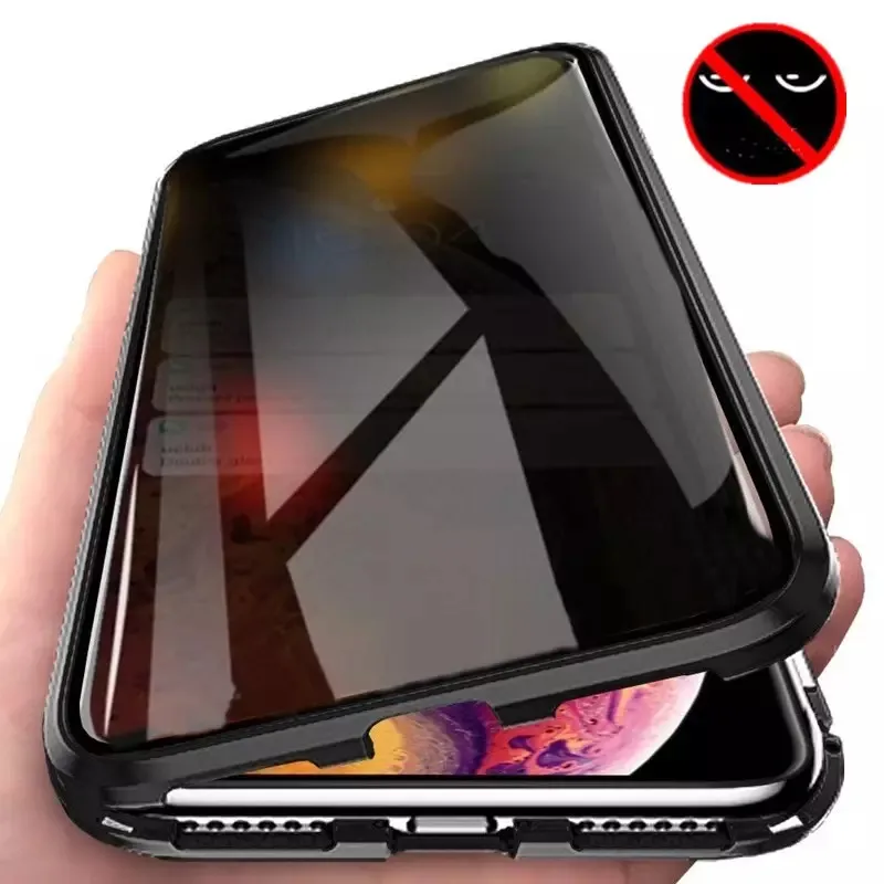 360 Full Cover Double Side Anti-peeping Privacy Magnetic Case for IPhone 11 Pro XS MAX XR X 8 7 Plus Tempered Glass Phone Case 360 Full Cover Double Side Anti-peeping Privacy Magnetic Case for IPhone 11 Pro XS MAX XR X 8 7 Plus Tempered Glass Phone Case