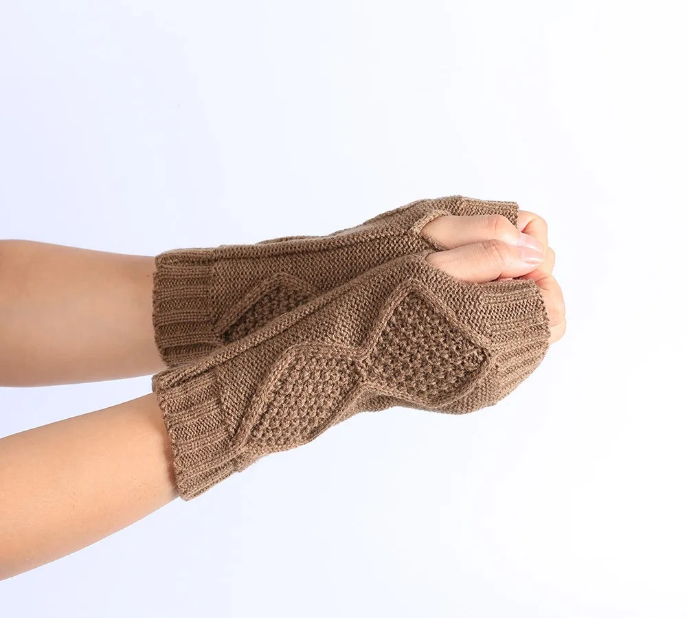Fashion Knitted Arm Fingerless Winter Gloves Soft Warm Mitten Handschoenen Guantes Mujer Solid Winter Gloves Women Gants Femme